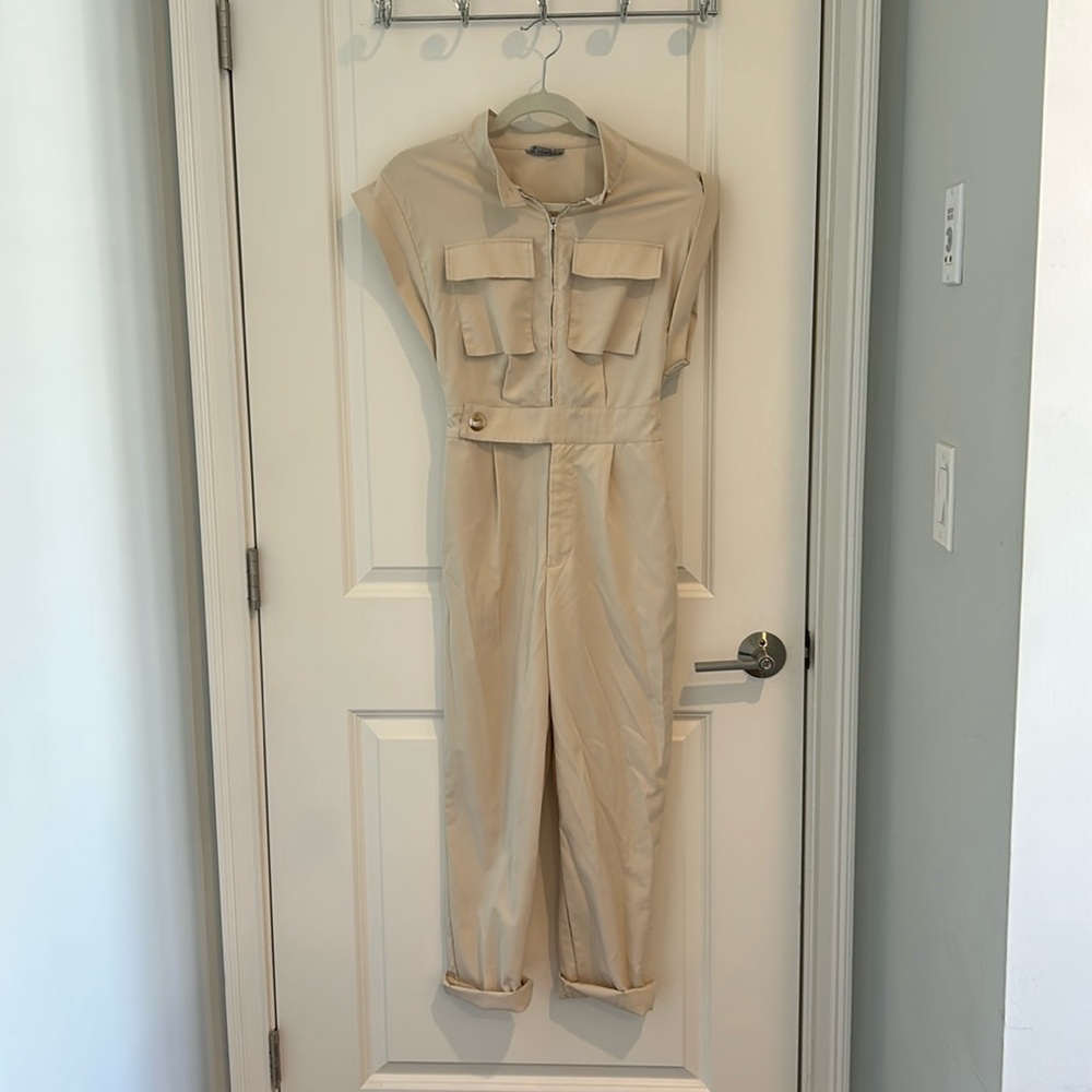Cream Jumpsuit